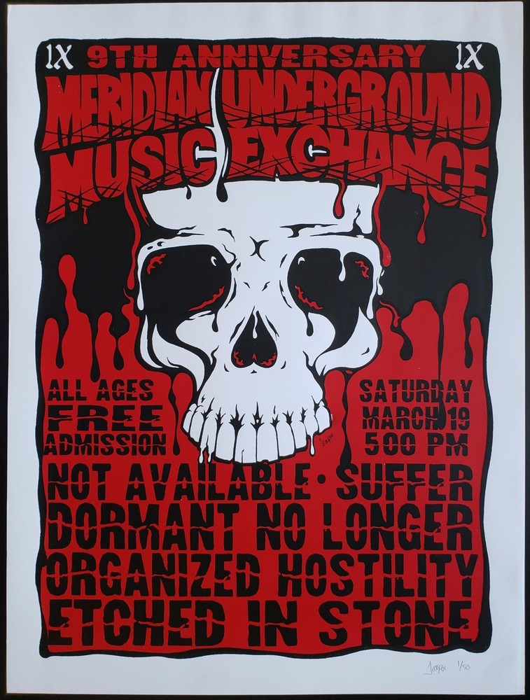 Meridian Underground Poster 2006 Jason Cooper S/N