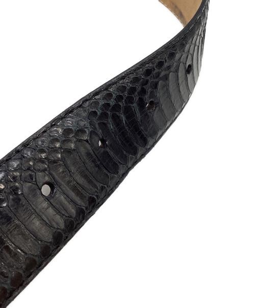 DOLCE & GABBANA Leather embossed belt black