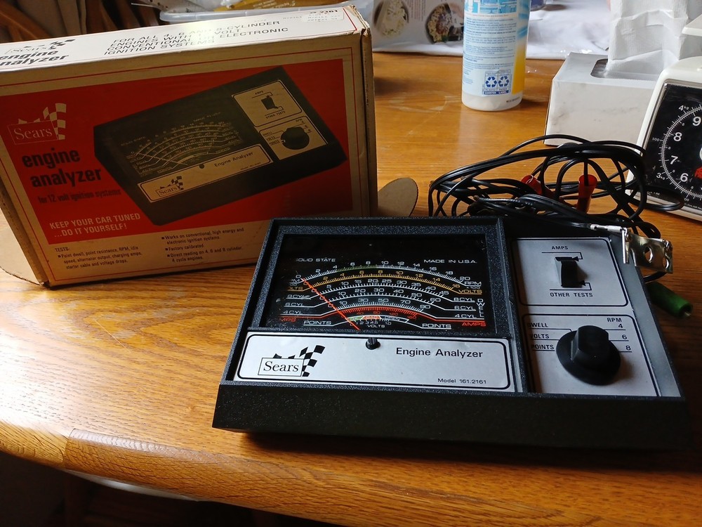 Vintage Sears Engine Analyzer 12 Volt Model 28 2161 Original Box