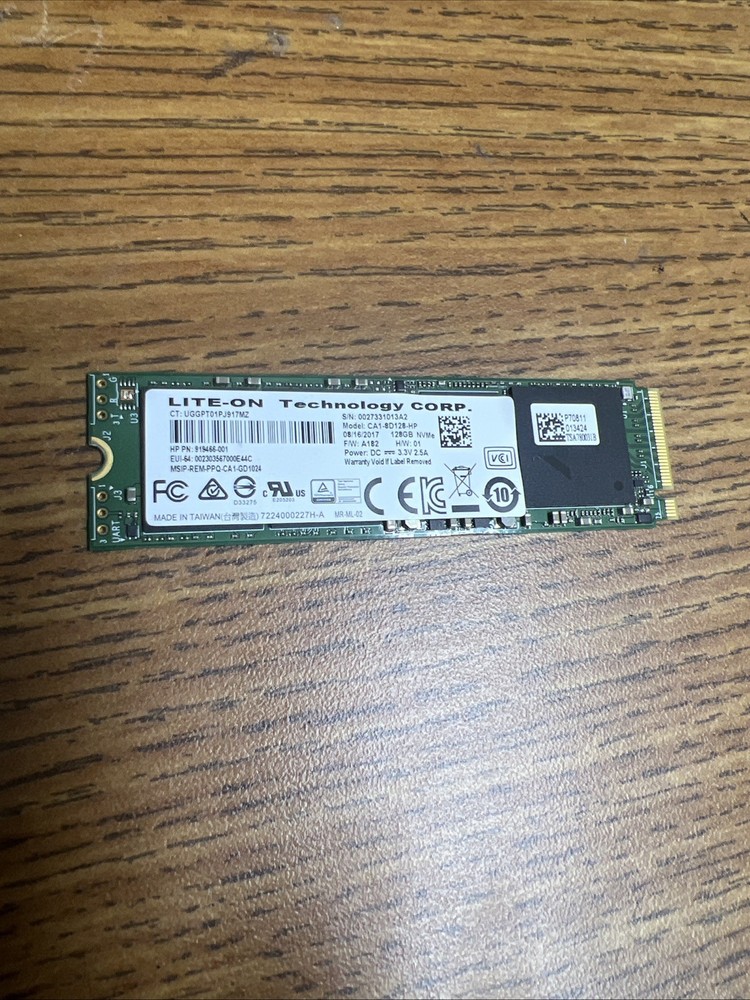 Lite-On 128GB SSD M.2 2280 SSD Solid State Drive - Tested Working