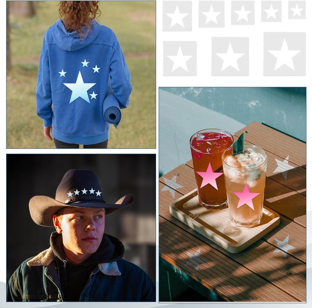 Large Star Stencil Paint Templates Reusable