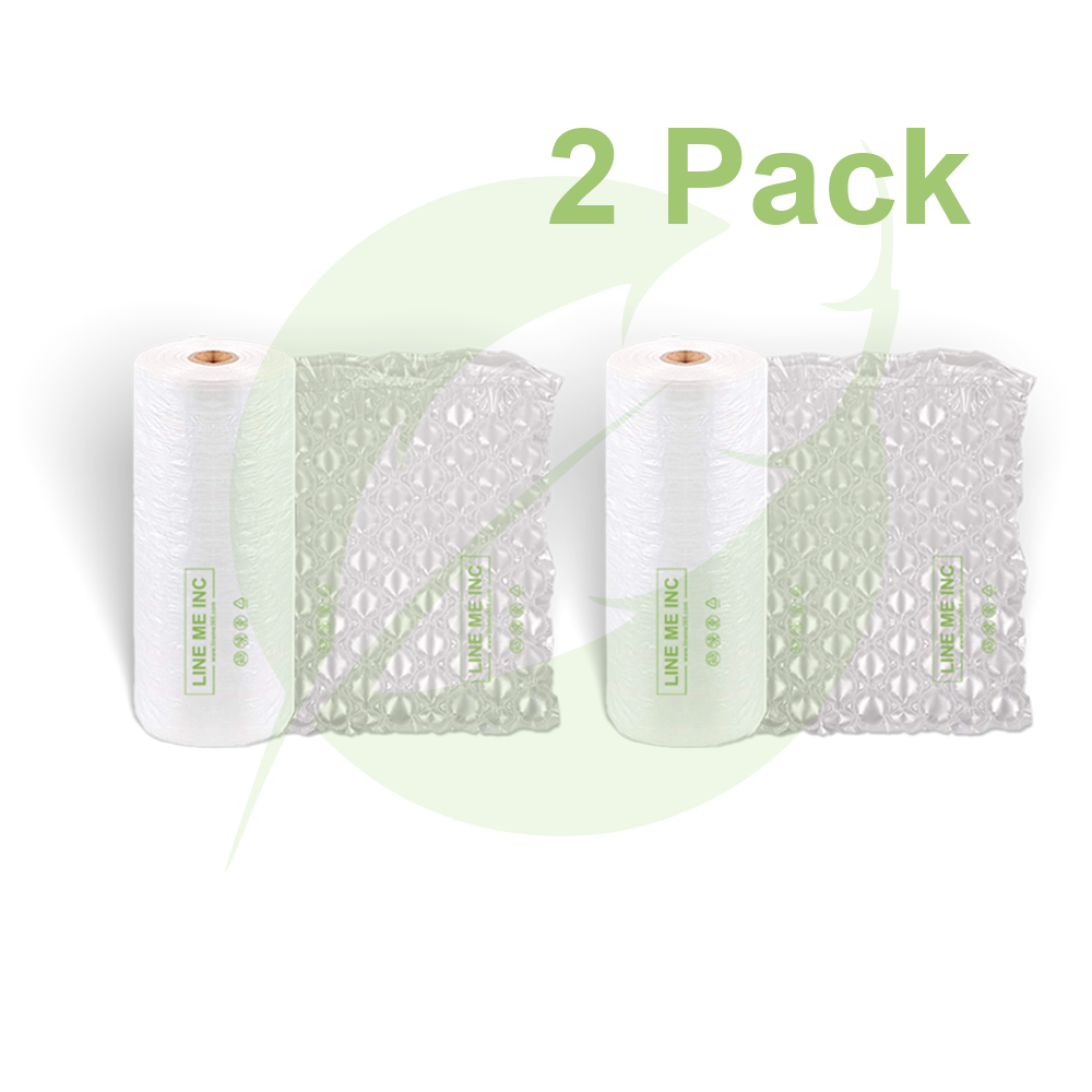 2 PACK 984ft x 16" Air Cushion Machine Film Bubble Pillow Packaging Padding Roll
