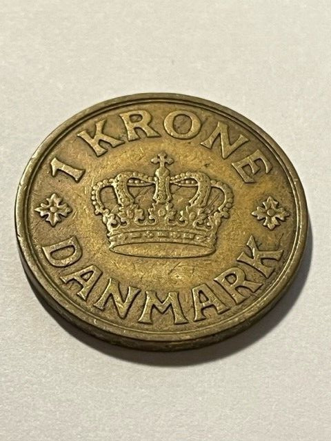 1934 Denmark 1 Krone VF+ #11254