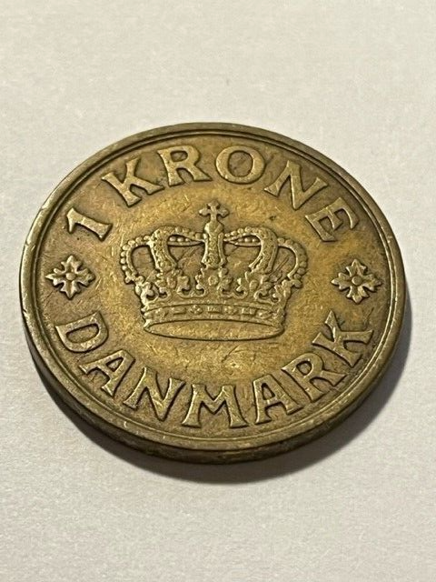 1934 Denmark 1 Krone VF+ #11254