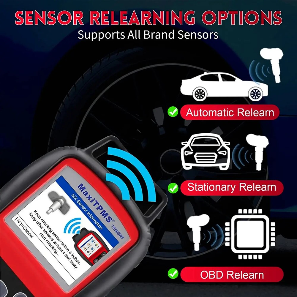 Autel MaxiTPMS TS508WF TPMS Relearn Tool TPMS Sensors Activate/Reset/Programming