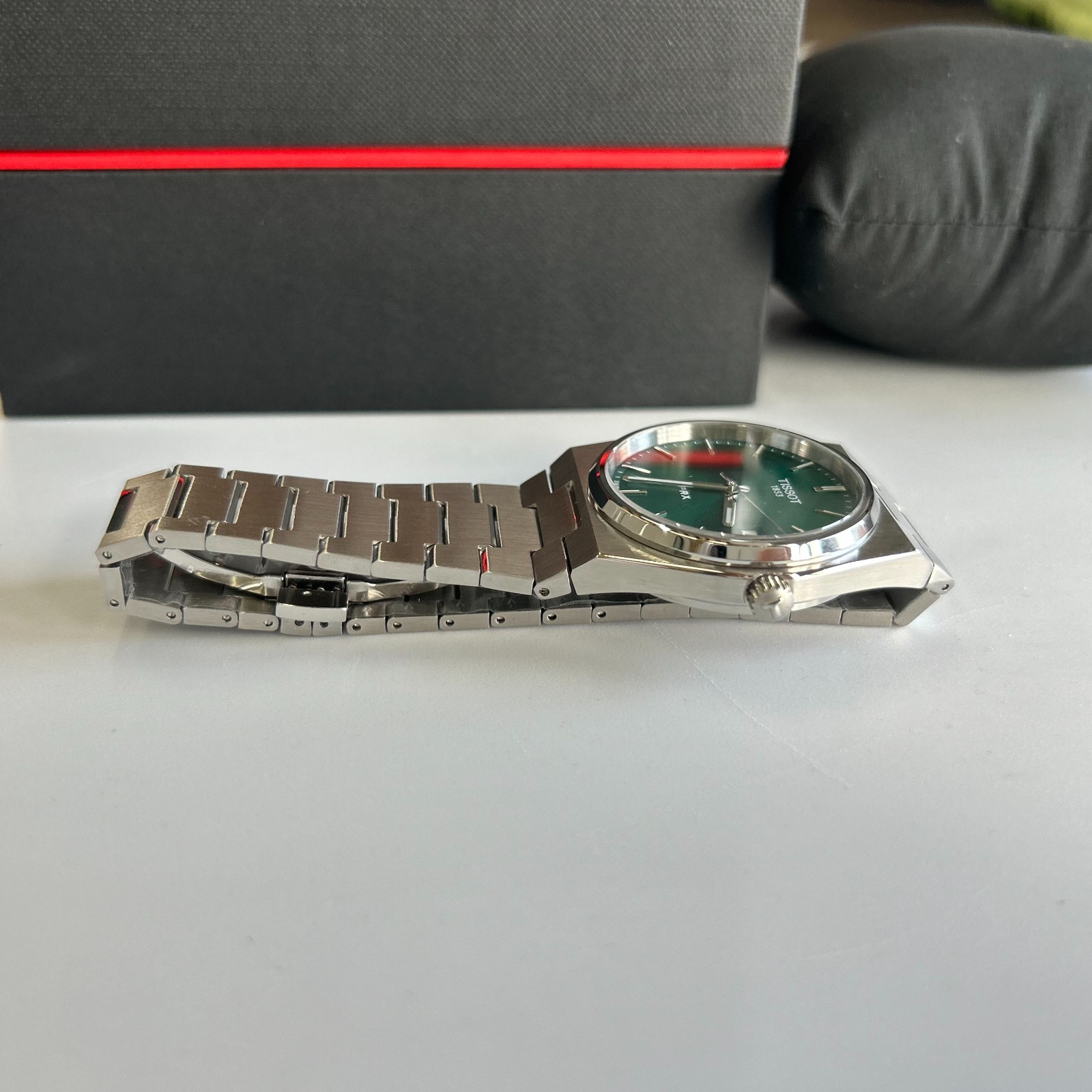 Tissot PRX Green Dial 316L Stainless Steel Men's Quartz Watch T137.410.11.091.00