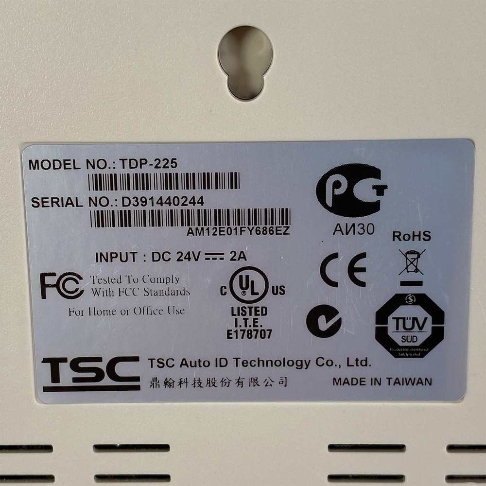 TESTED TSC TDP-225 Performance Desktop Direct Thermal Label Printer USB Serial