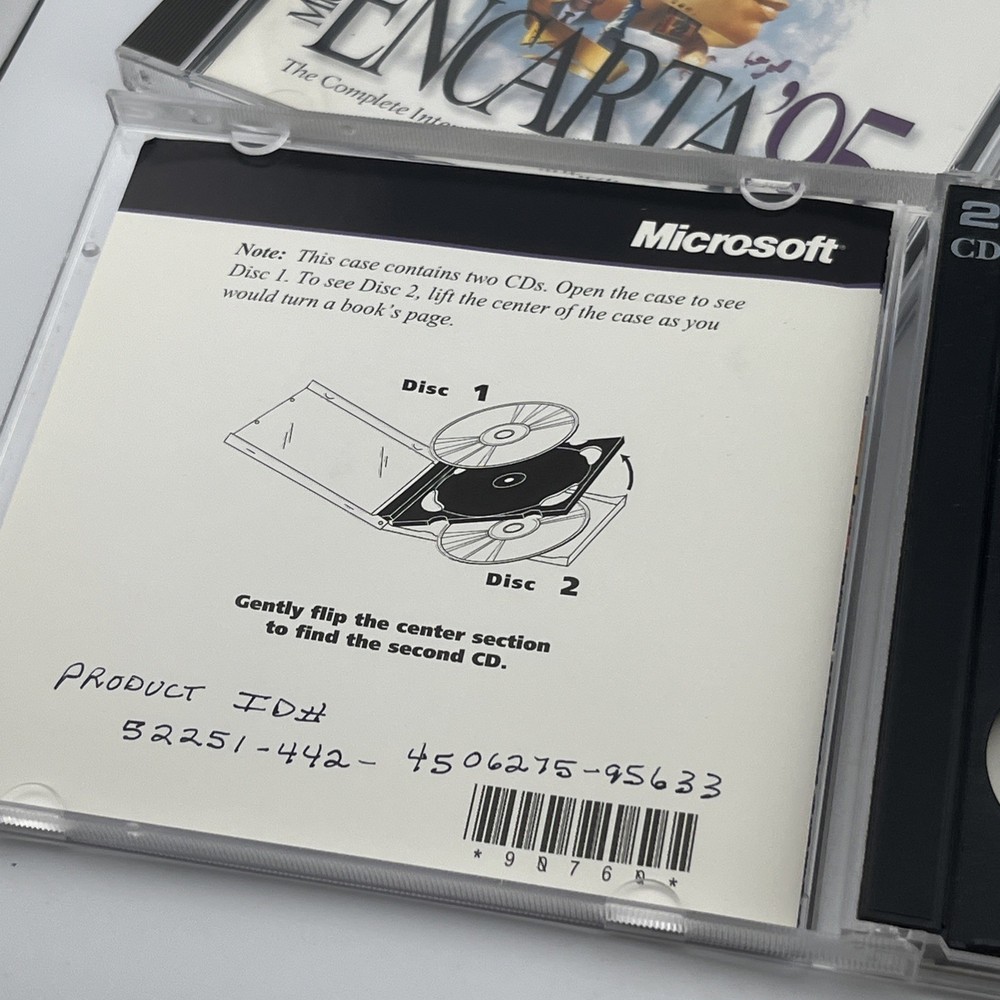 Microsoft Encarta 95 & 97 Deluxe Encyclopedia Software CD-Rom Windows 95