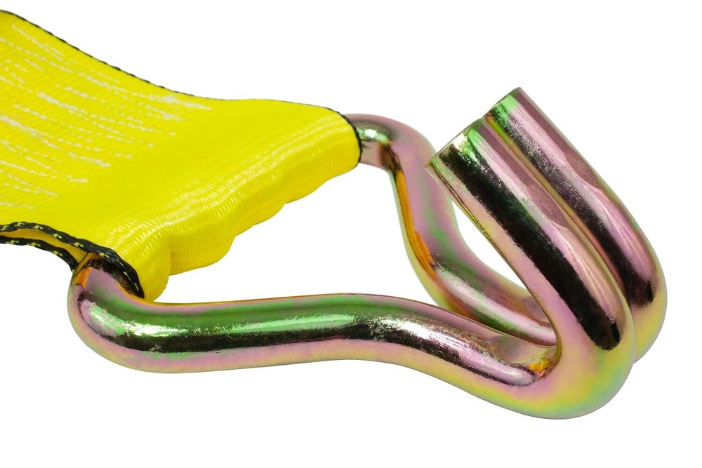 (4 Pack) 4" x 30' Winch Strap with Wire Hook Flatbed Trailer Straps