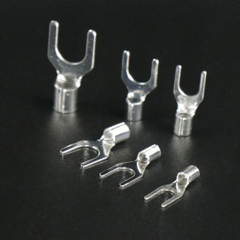 Pcs Ring Fork U-Terminal Connector Wire Crimp Fork End Cable Lugs