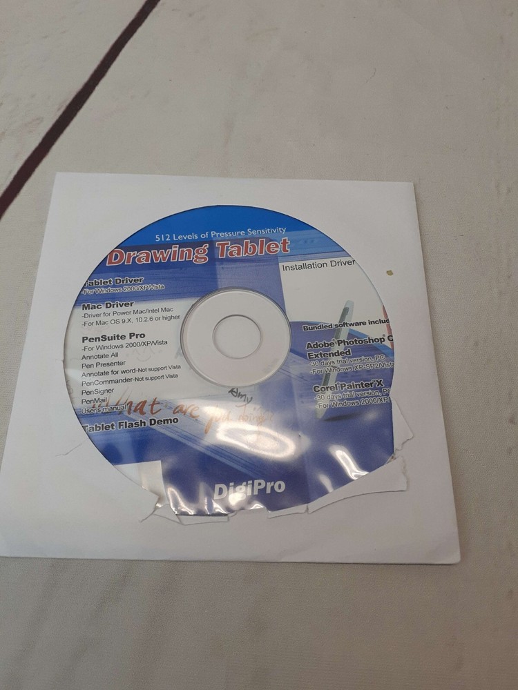 DigiPro Drawing Tablet 4" x 3" MSN Handwriting Model WP4030 With Pen