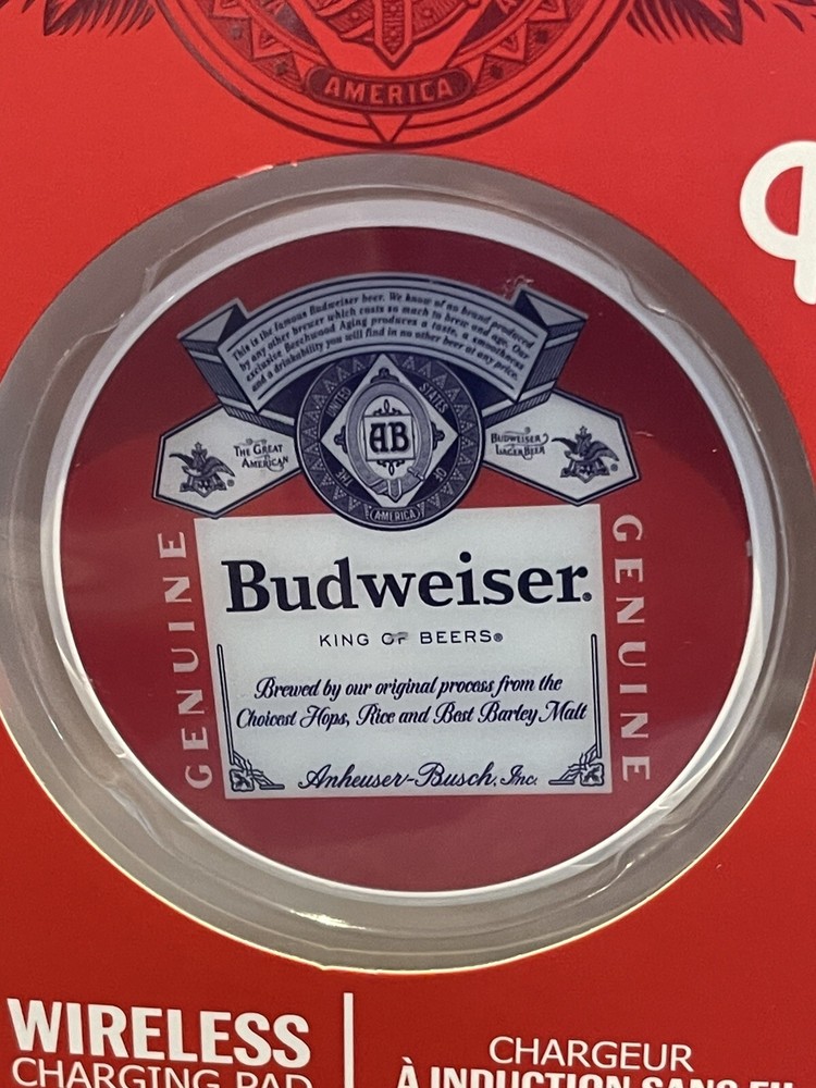 BUDWEISER rapid wireless charging pad Bud Light beer iPhone & Android 2019