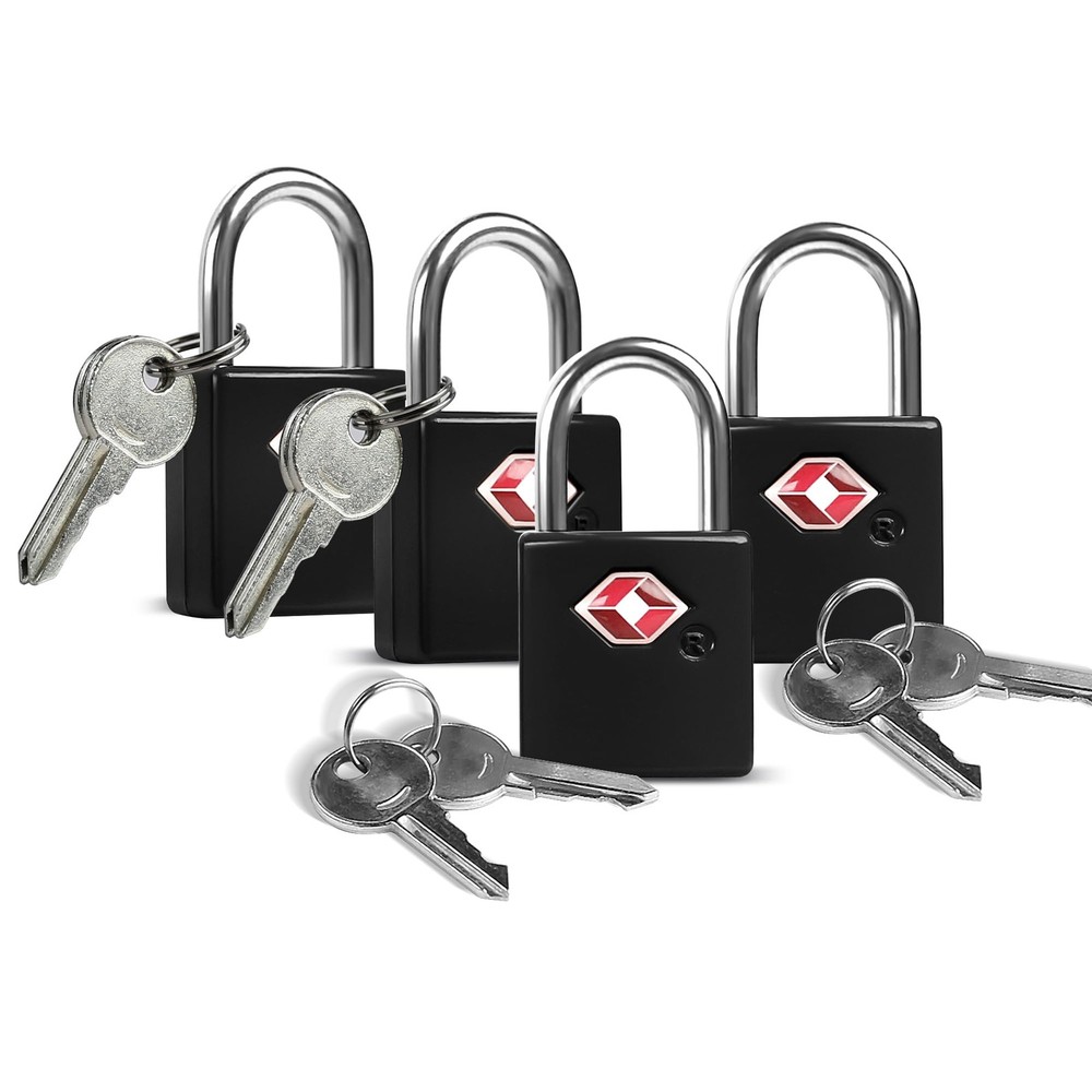 UP Security TSA Locks for Luggage with Keys, Approved Black