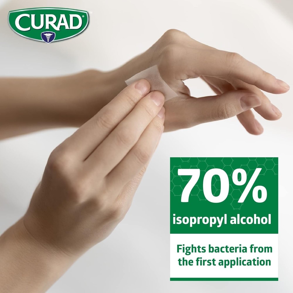 Essential First Aid - 400 Individually Wrapped Alcohol Prep Pads for Cleansing