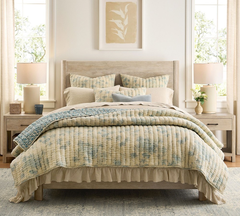 Pottery Barn Floral Cloud Reversible Quilt