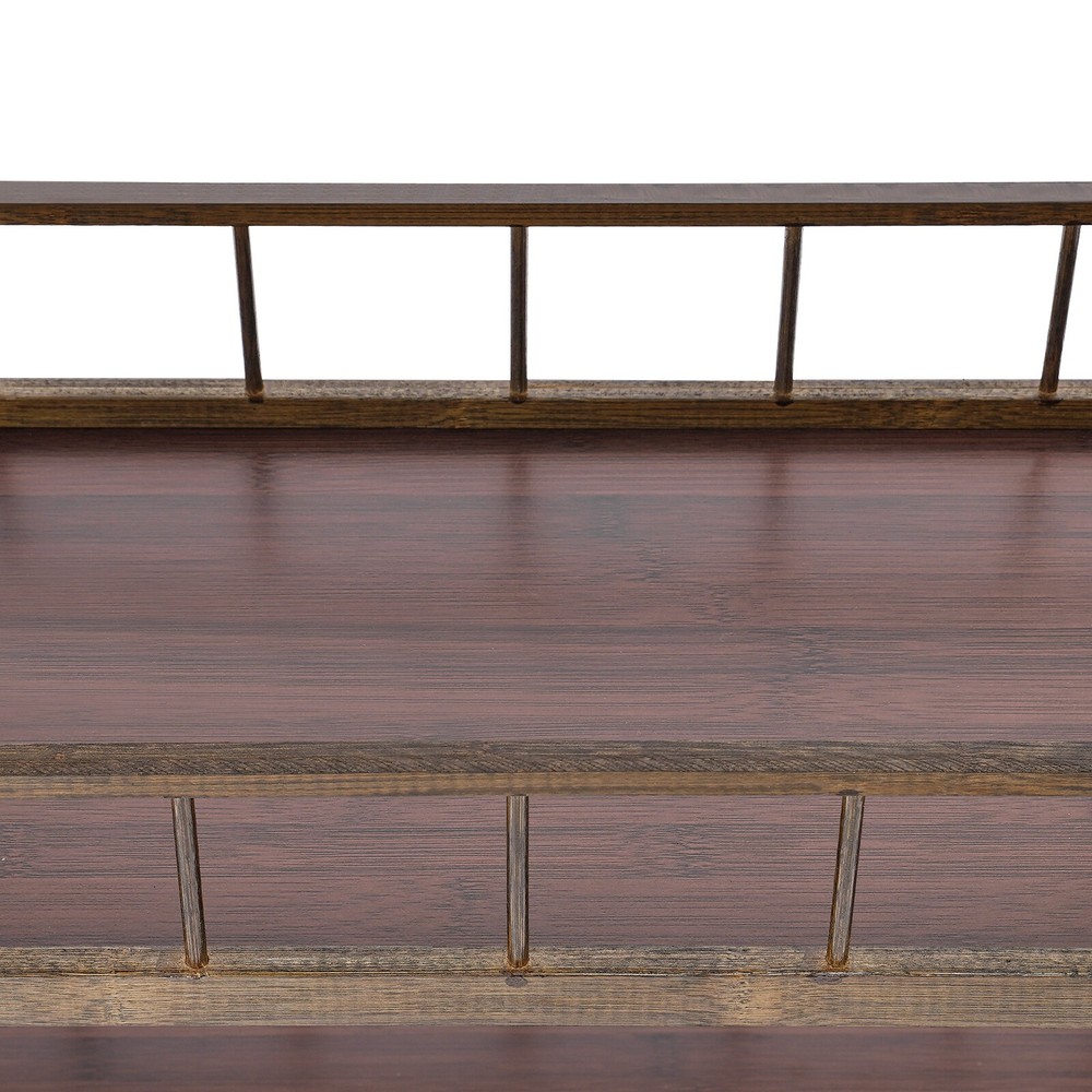 3 Tiers Side Table Side Table with Storage Drawer Bamboo End Table Tea Table