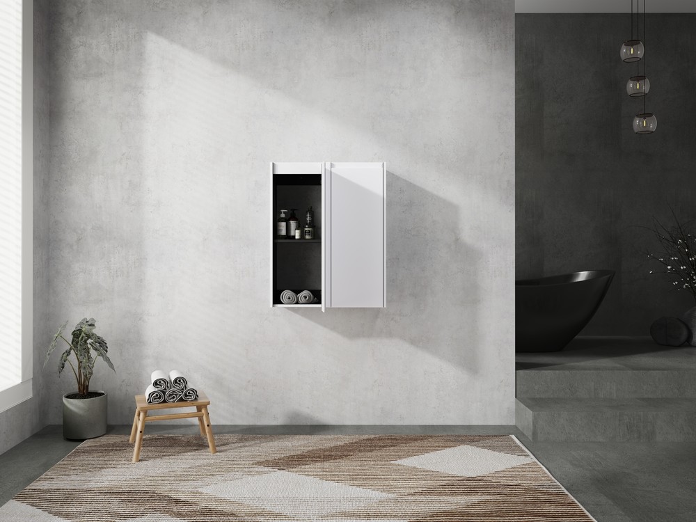 2 Set 12" Bathroom Cabinet Floating Wall Mounted Storage Cabinet Space Saving