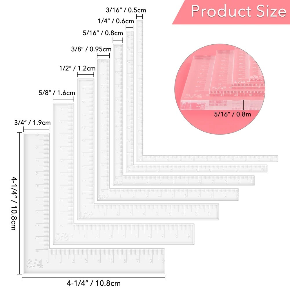 7 Pcs/set Creative Positioning Tools Card Corners Helpers Scrapbooking Tools