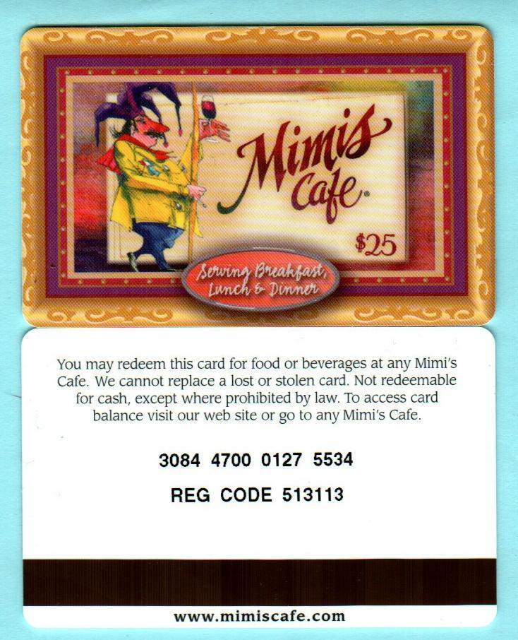 MIMIS CAFE Jester Chef ( 2006 ) Gift Card ( $0 )
