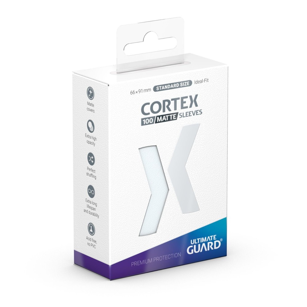 (100-Pack) Ultimate Guard Cortex TRANSPARENT MATTE Card Sleeves Standard Size
