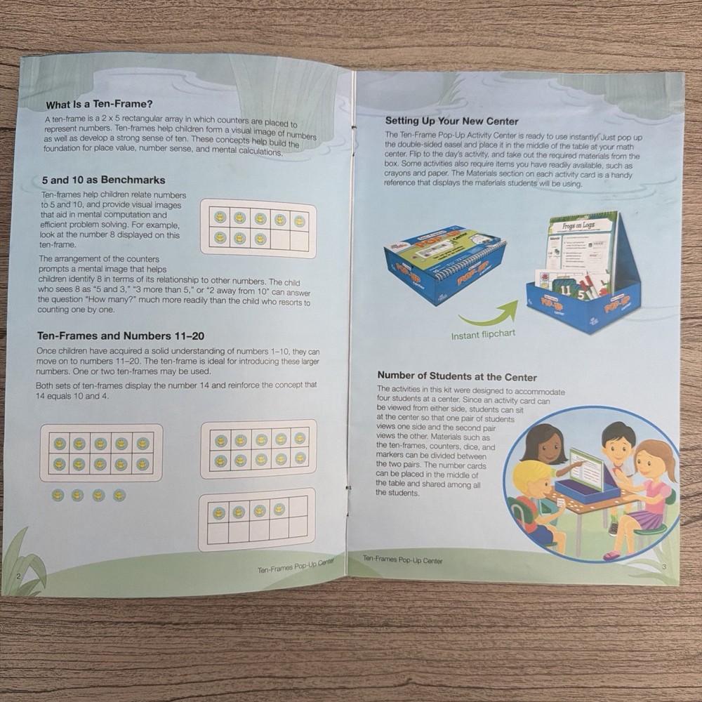 hand2mind Ten-Frames Pop-Up Learning Activity Center 10 Activities No Prep K-2