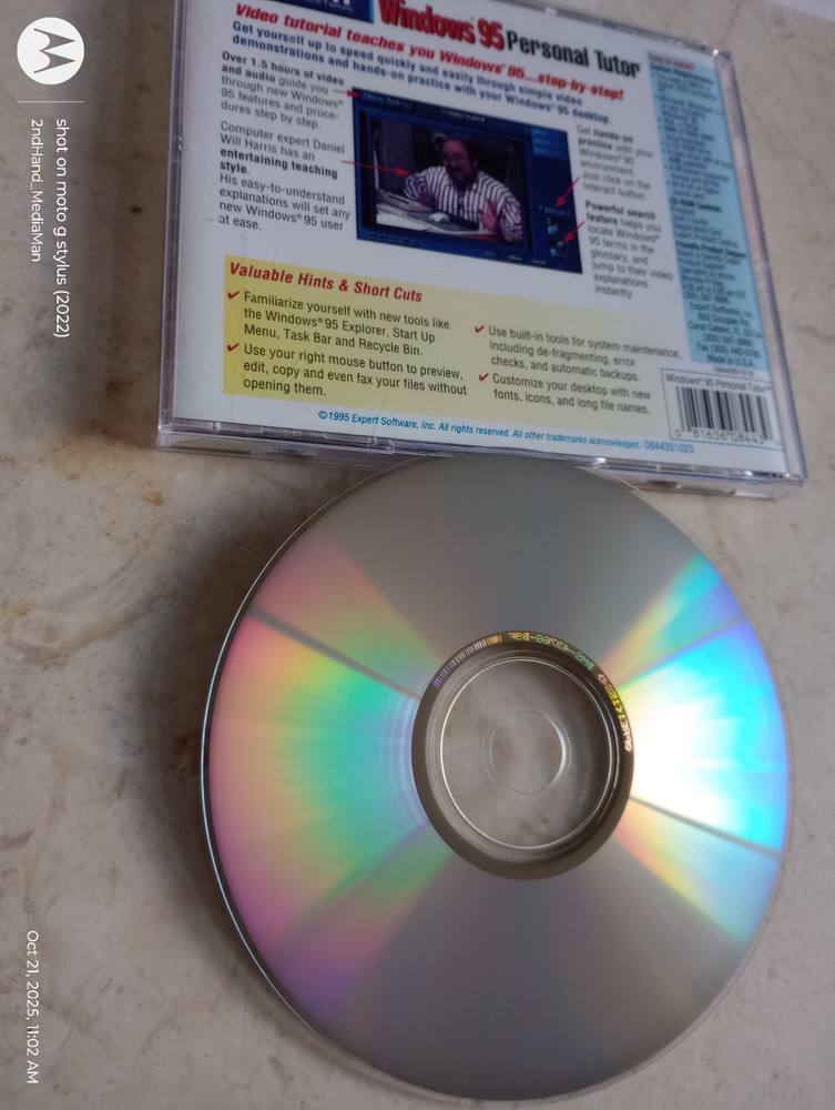 1995 EXPERT WINDOWS 95 PERSONAL TUTOR CD DISC PC SOFTWARE