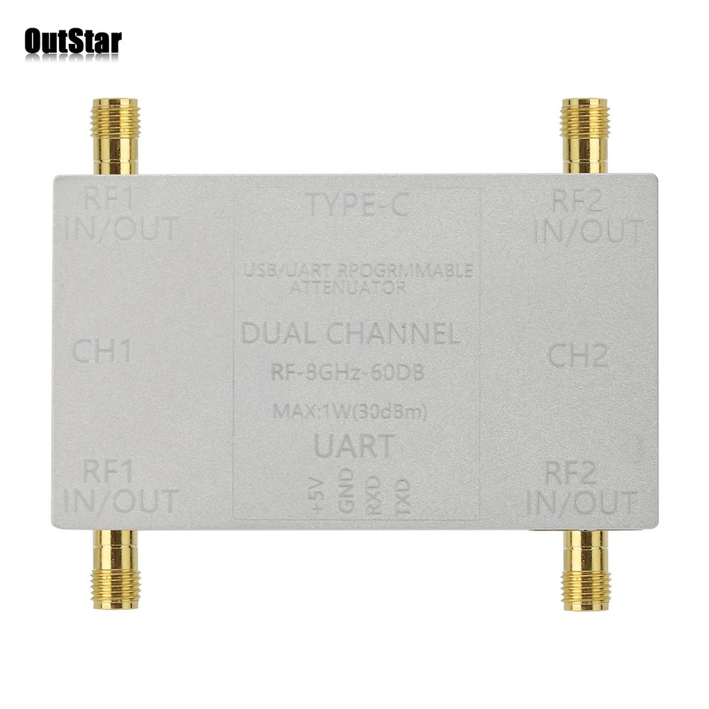 Dual Channel RF Attenuator 10kHz-8G 60dB + Offline Main Controller + TTL Cable
