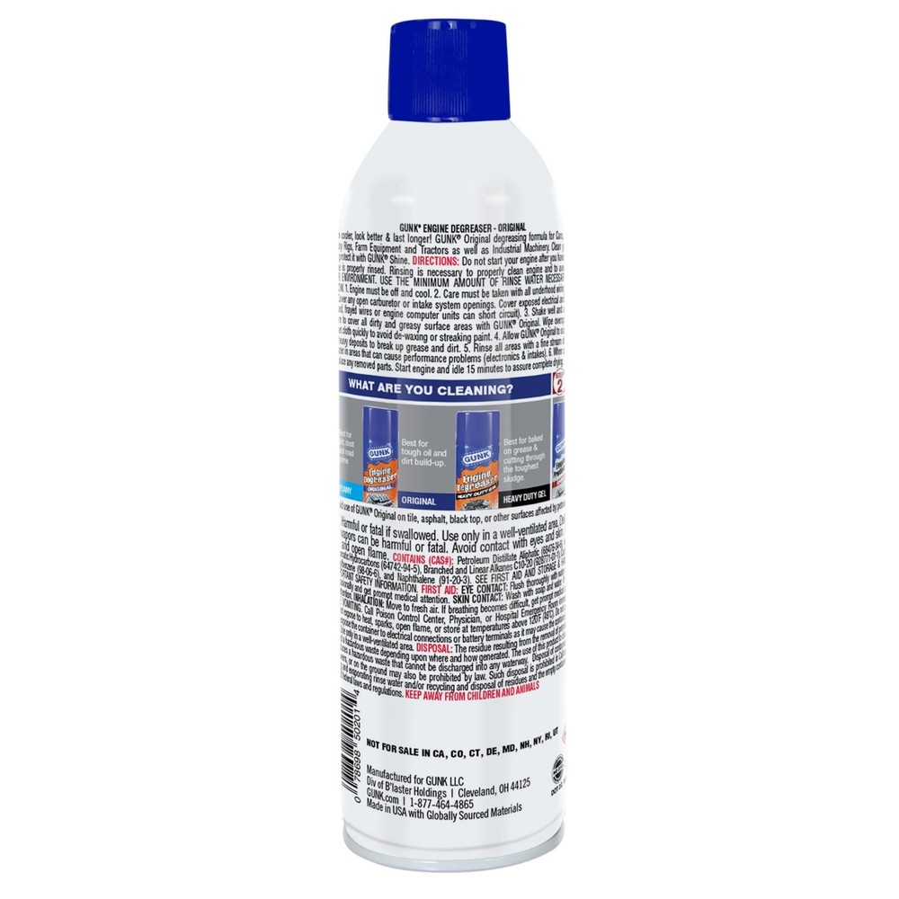Gunk EB1CA Engine Degreaser, Penetrant, 15 oz, 2Pack