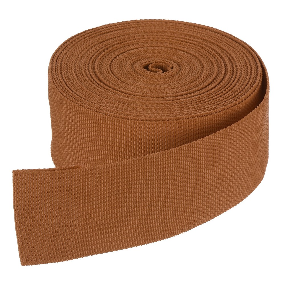 10 Yard x 50mm Width Nylon Webbing Strap for Backpack Strapping, Sewing, Brown