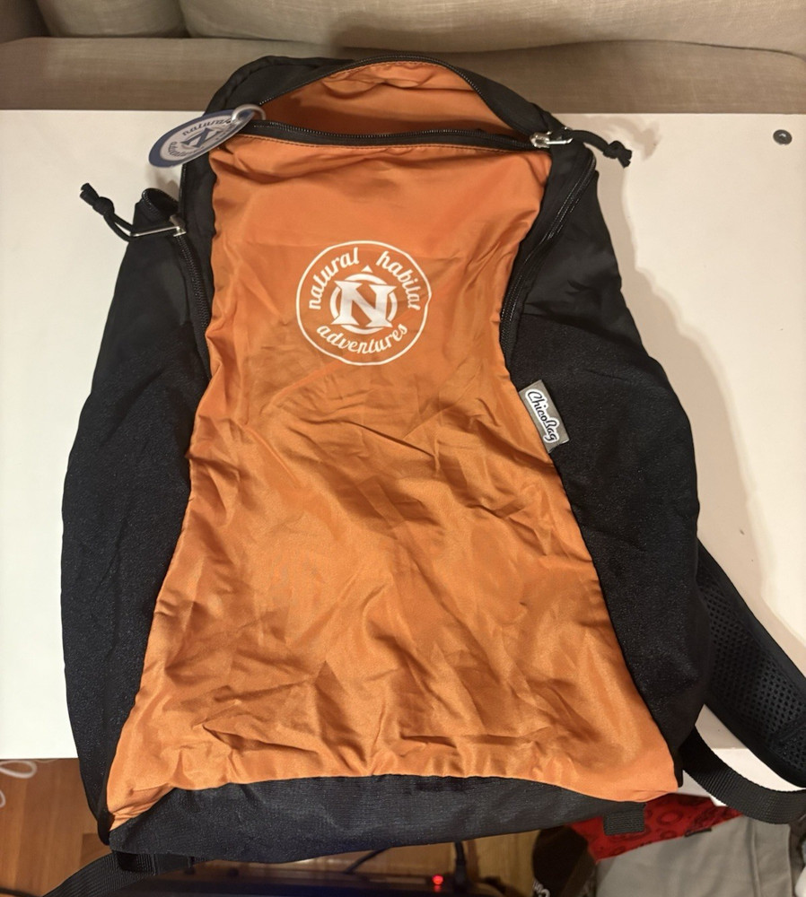 ChicoBag Lightweight Packable Backpack Natural Habitat Adventures Orange NWT