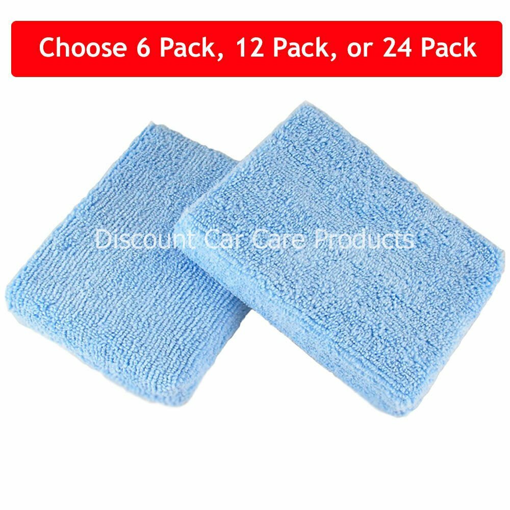 Microfiber Wax Applicator Pads 5”x3.75” Price Breaks 6 Pack - 12 Pack - 24 Pack