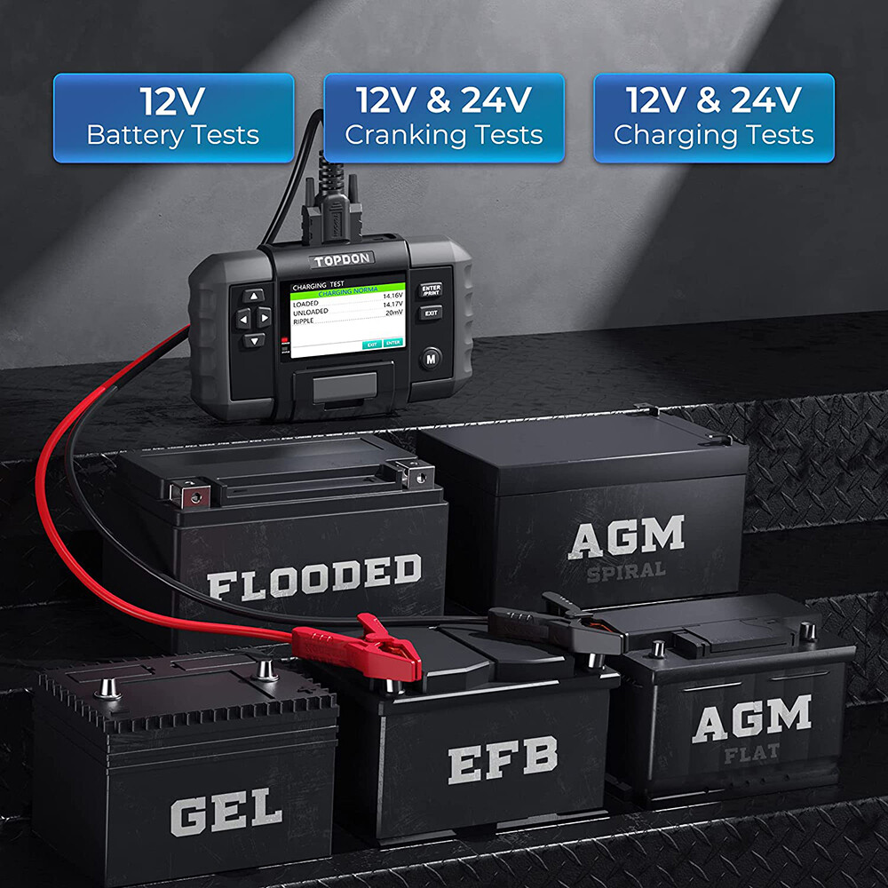 NEW TOPDON BT600 12V Digital Battery/Electrical System Tester With Printer