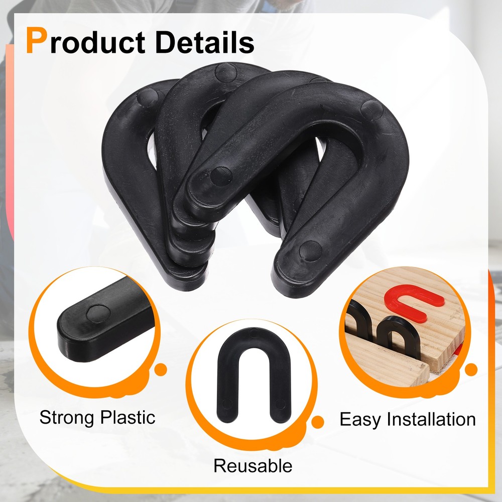 30 PCS Tile Leveling Spacers, 1/8" U Shape Tile Spacers Plastic Shims