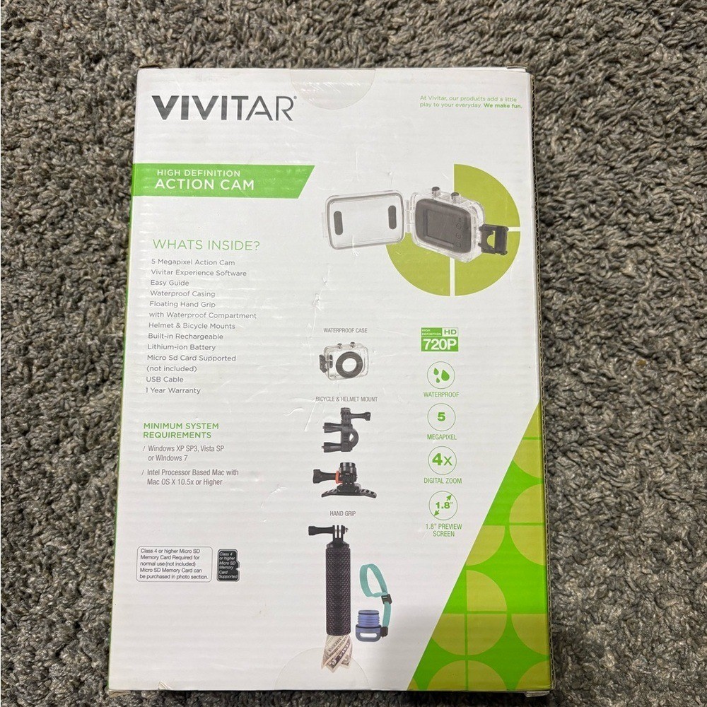 Vivitar Make A Splash HD Action Cam Accessory Bundle Waterproof New in Box