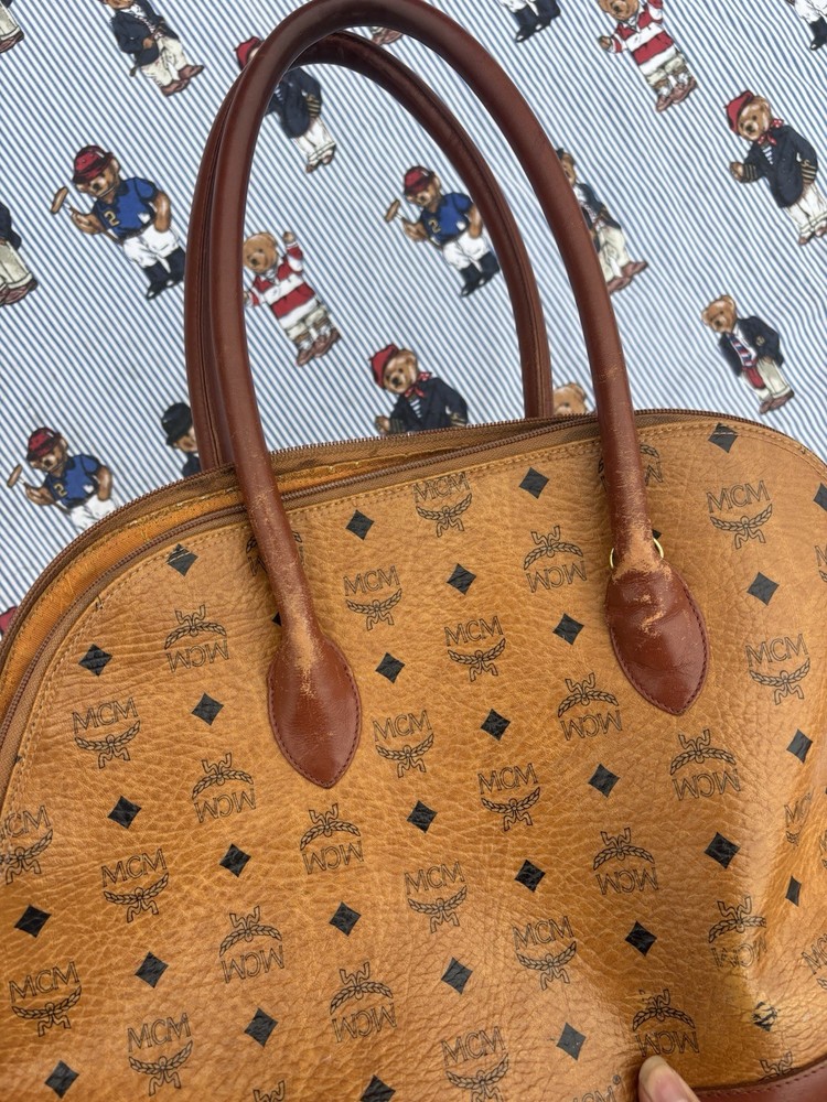 MCM Visetos Heritage Bowler Medium Satchel