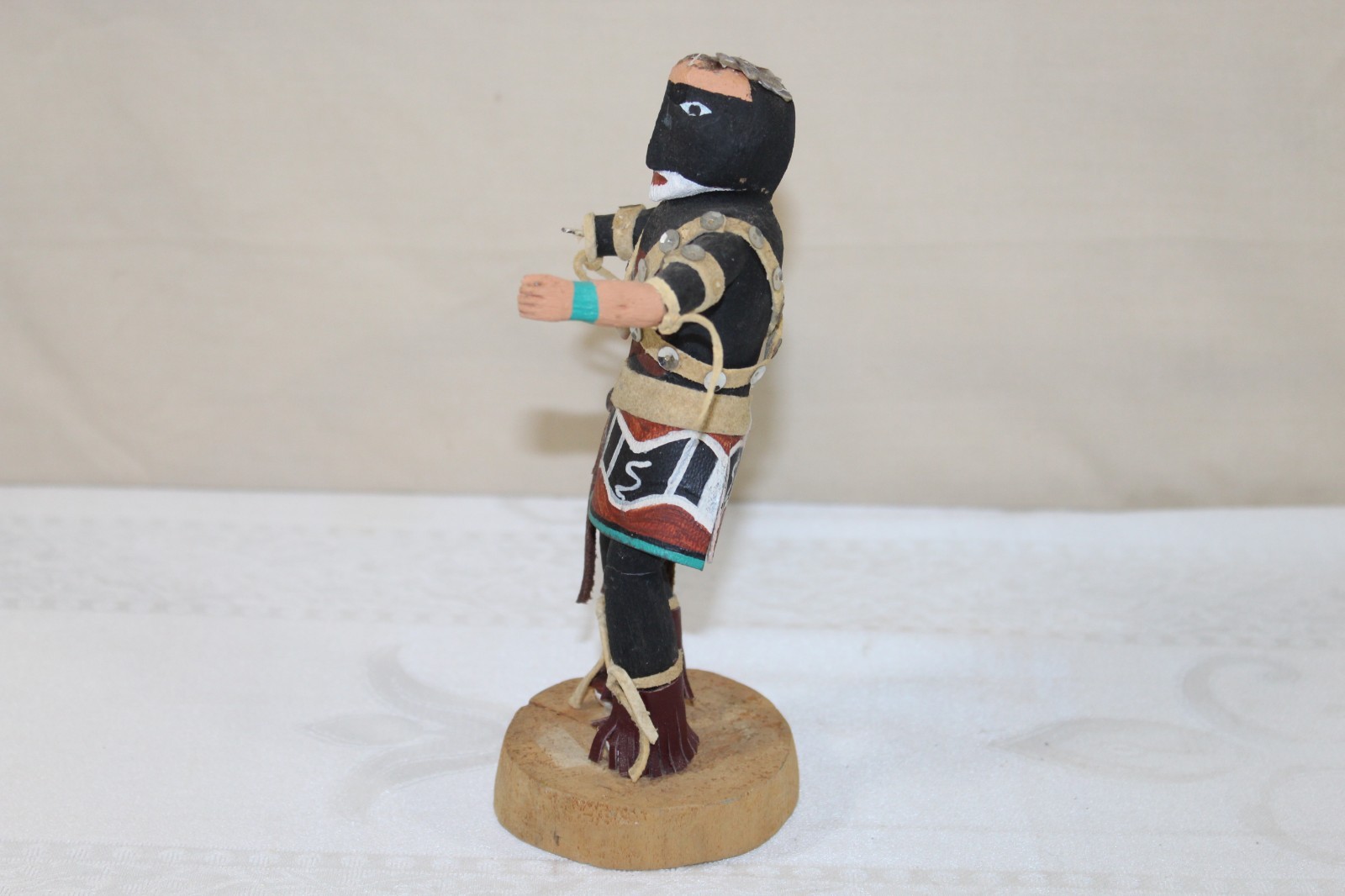 Vintage Hopi Pueblo 7.25" Kachina Doll "Snake Dancer" Signed with Losses