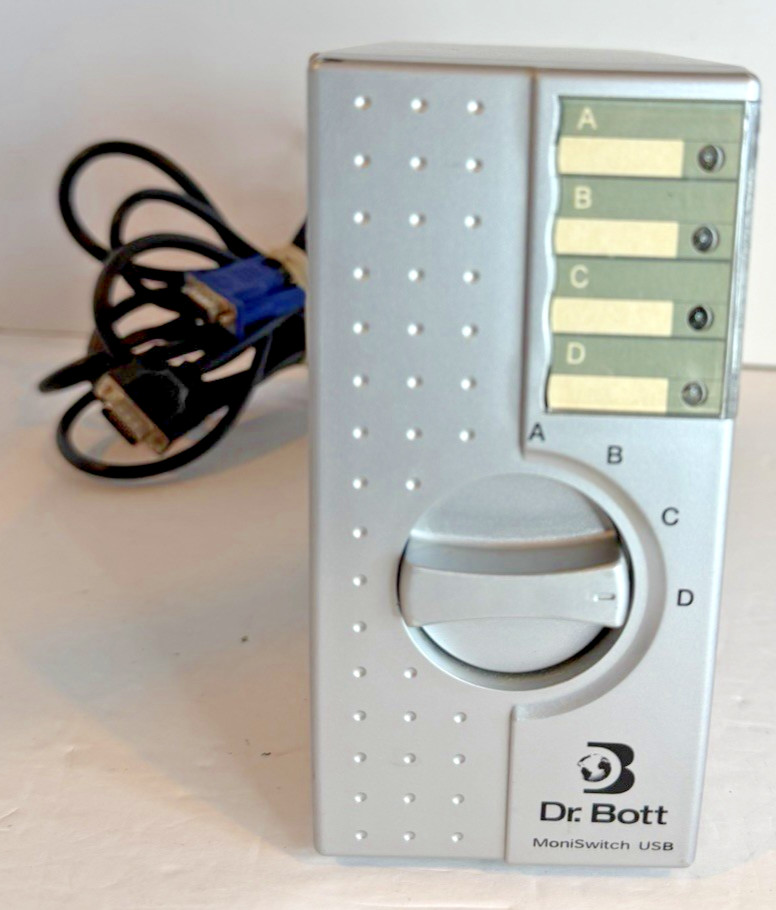 Dr Bott - MoniSwitch USB 4 Port MS/USB-4 with 2 VGA cables