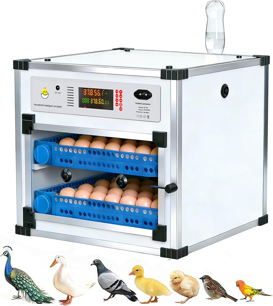 136-Egg Automatic Incubator with Digital Control for Hatching Poultry Eggs