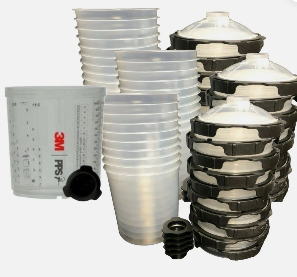 3M 26000 PPS 2.0 Painting Priming Lids, Liners, Cup Starter Kit Partial Quantity