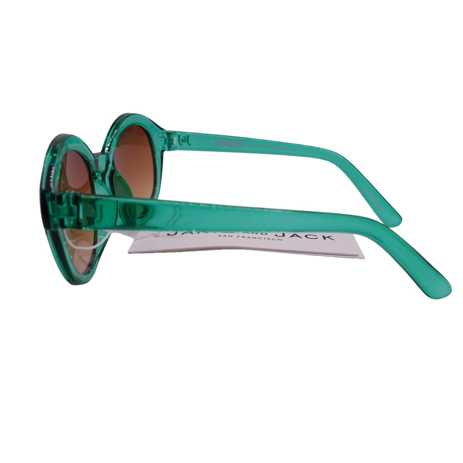 NWT Janie And Jack Cat Eye Sunglasses Girls 2-4 Years Green Tinted UV Lens Beach