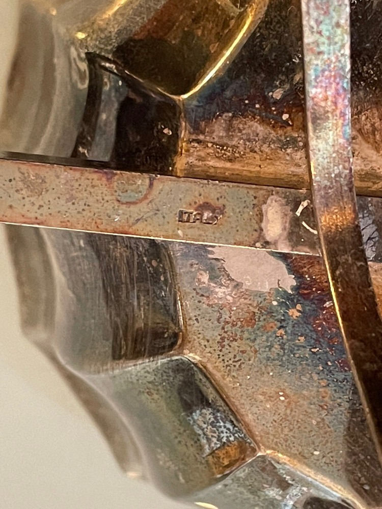 Raimond Silverplate Italy Server Push Wagon Bowl Height 3-3/4”