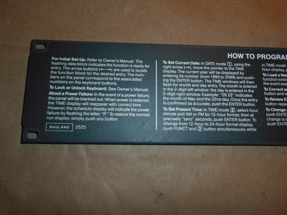 RAULAND MODEL 2524 MASTER CLOCK WORKING