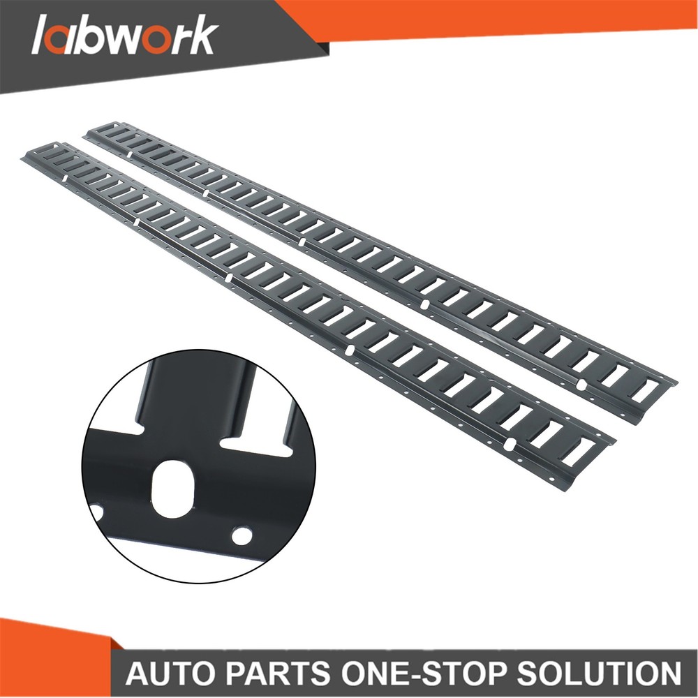 Labwork E Track Tie Down Rail Kit 2×5' E Track Rails for Garages Vans Trailers
