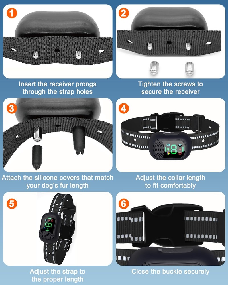 Dog Training Collar with Remote – 4500FT Range E-Collar with Voice, Beep, Vib...