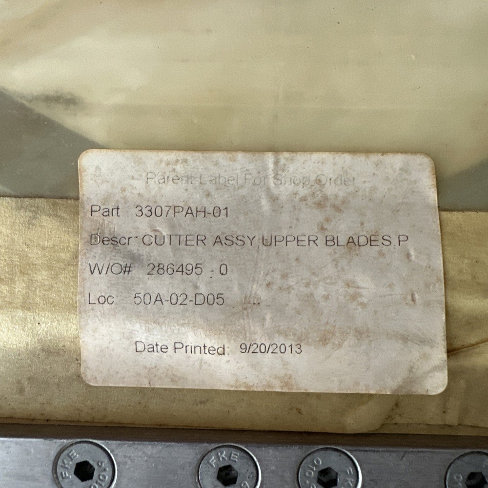 PACKAGING MACHINE CUTTER ASSY UPPER BLADES PACKTIGER - 3307PAH-01