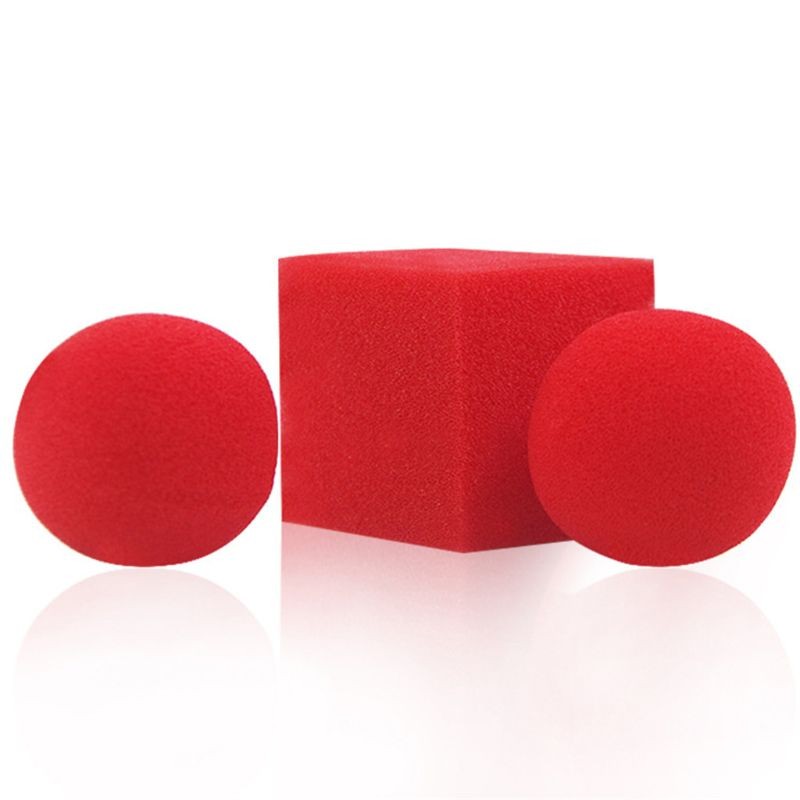 1Block 2 Sponge Balls Magic Props Close Up Street Classical Illusion Magic Trick