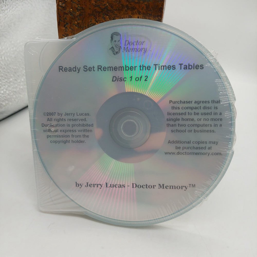 Dr Memory Remember The Times Table 2 CD Rom Disk Set Jerry Lucas