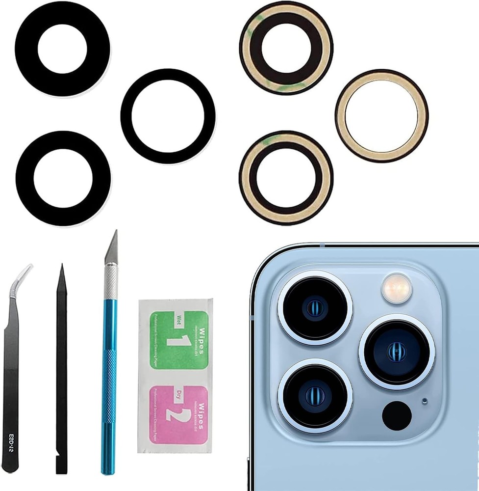 3pcs/Set Rear Back Camera Lens Covers Replacement for iPhone 13 Pro Max Back...