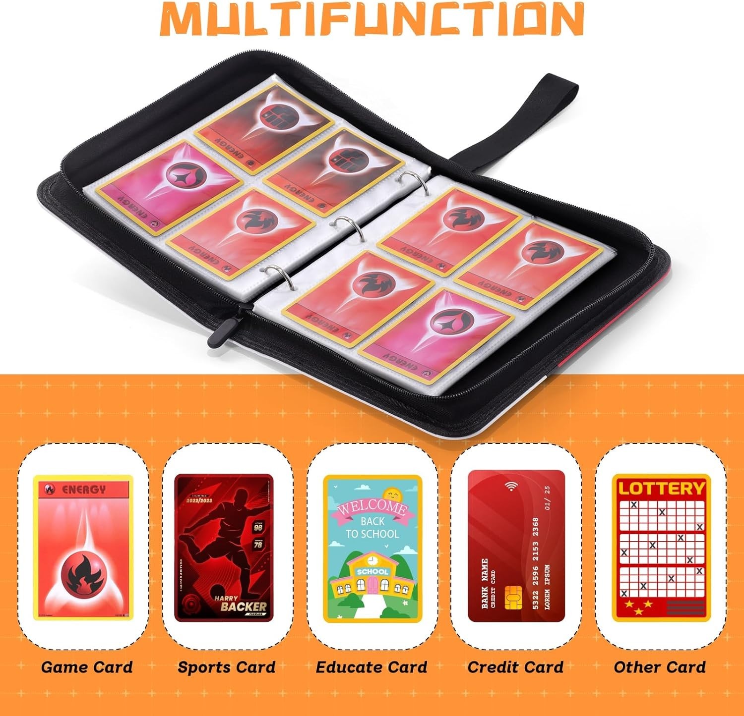 Bulbasaur Venusaur Card Binder for Pokemon Cards Holder 400 Cards w/ 50 Sleeves