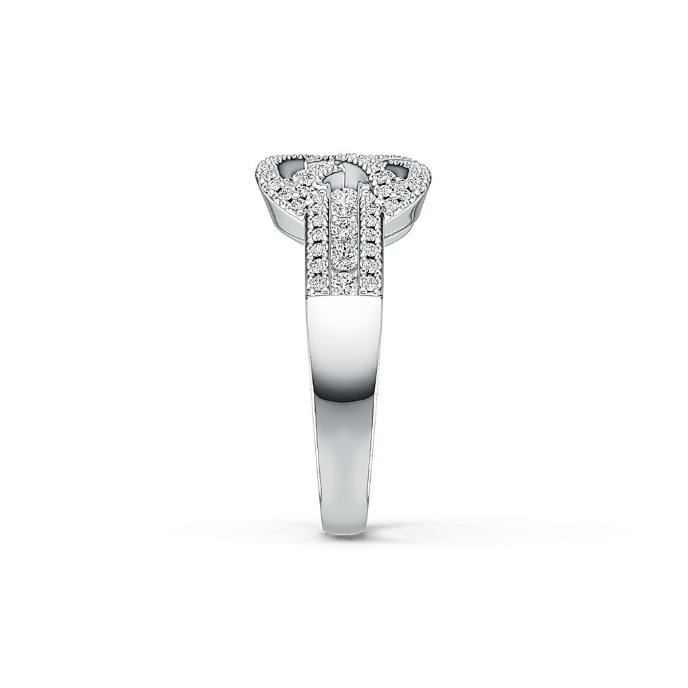 Sterling Silver Infinity Ring with White Topaz or Moissanite